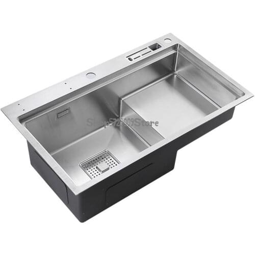 Ladder Sink Kitchen Sink Large Single Sink Handmade Thickened 304 Stainless Steel High And Low Step Sink Basin