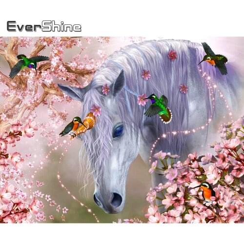 Evershine 5D DIY Diamond Painting Horse New Arrival Diamond Embroidery Kit Animals Picture Of Rhinestones Mosaic Sale Home Decor