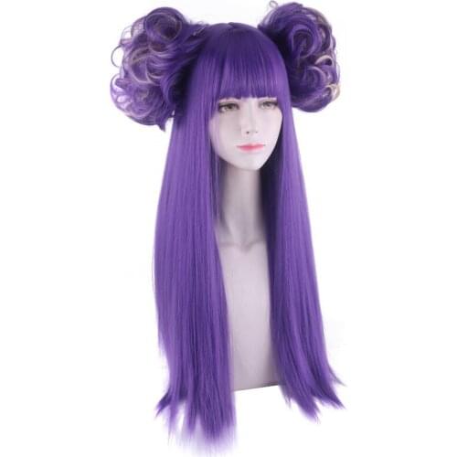 FGO Nitocris Wig Long Mixed Purple Hair Wig Anime Game Fate/Grand Order Apocrypha Cosplay Hair Synthetic Cosplay Wig 70cm