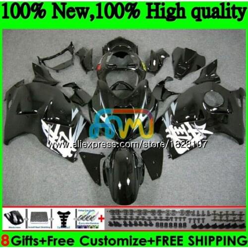 GSXR-1300 For SUZUKI Hayabusa GSXR1300 96 02 03 04 05 06 07 49BS.56 GSXR Black white 1300 2002 2003 2004 2005 2006 2007 Fairing
