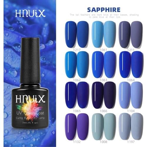 HNUIX Top Coat UV Gel Nail Polish Matte Coffee Series Caramel Pink Dip on Warm Colors Soak Off UV LED Gel Varnish Nail Art 7ml