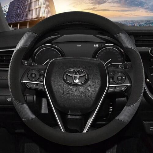 PU Leather Steering Wheel Cover for Toyota Corolla Fortuner Sequoia Auris Avensis YARIS Vios Celica 86 Auto Accessories