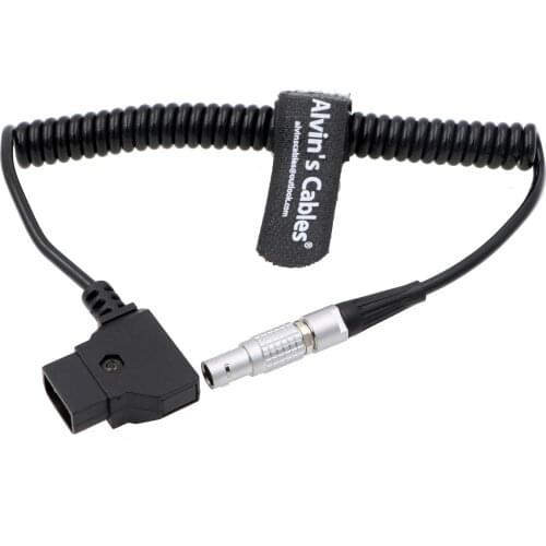Alvins Cables 2 Pin Male to D-TAP Power Coiled Cable for Bartech Focus Device Receiver
