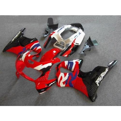 Custom free aftermarket fairing kits for CBR900RR 96 97 CBR 893RR 1996 1997 Black red white motorcycle CBR893 fairings kit ST66