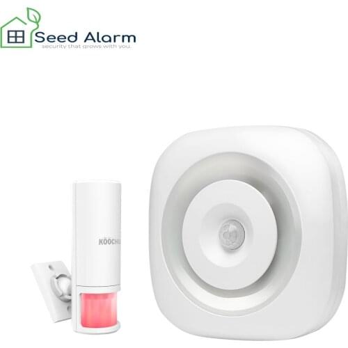 KOOCHUWAH PIR Detector Red Infrared Door Motion Sensor For Window and Gate Way Security Alarm Host With Night Light Outdoor