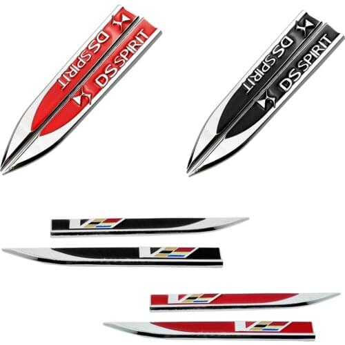 Fender Sticker For Citroen DS SPIRIT DS4 DS3 DS6 C4 C5 C3 Xsara Picasso for Cadillac Escalade CTS ATS DTS Emblem Car-styling
