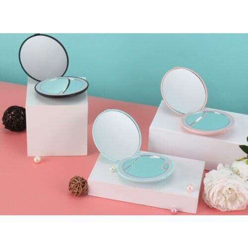 Mini Portable Folding LED Light Makeup Mirror Cosmetic 10X Magnify Vanity Mirror Portable Selfie Flashlight Makeup Mirror