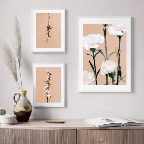 Minimalist Flower Plant Canvas Painting Modern Minimalist Posters and Prints Natural Wall Pictures for The Living Room Decor Art