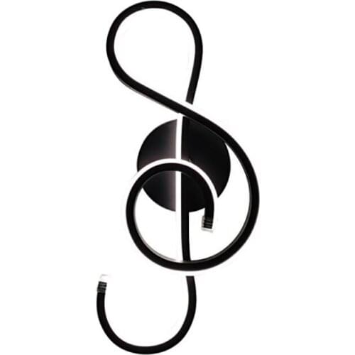 22W Musical Note Wall Light Nordic Creative Metal Wall Lamp LED Wall art Sconce Light, for Restaurant Living Room Decoration