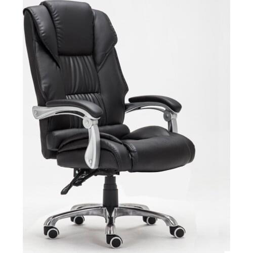 New Solid Modern Computer Chair Home Reclining Office Boss Chair Executive Chair Swivel Chair Leather Chair Lift Swivel Chair