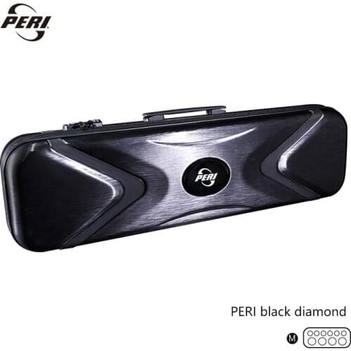Offical PERI New Arrival Cue Case Black Diamond Multi-piece Rod Box Waterproof PC Meterial Professional Billiards Accessories