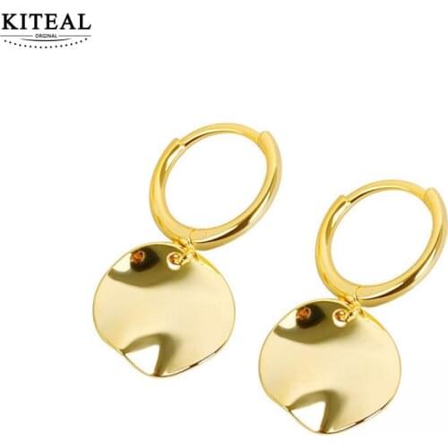 KITEAL online shopping india silver plated earrings pendant for women Irregular wafer surface earings for women Prom Accessories