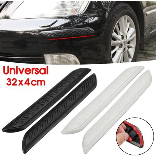 Pair Car Bumper Protector Anti-collision Strips Bumper Corner Rubber Moldings Bar Guard Protection Universal
