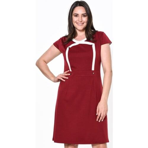 Pianoluce Women 'S Large Size Dress Burgundy 1329
