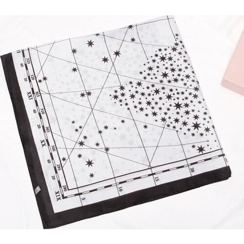 2020 70x70 Ins Star Multipurpose women Silk twill scarf Satin square tie Hairband ladies foulard femme towel bufanda shawl