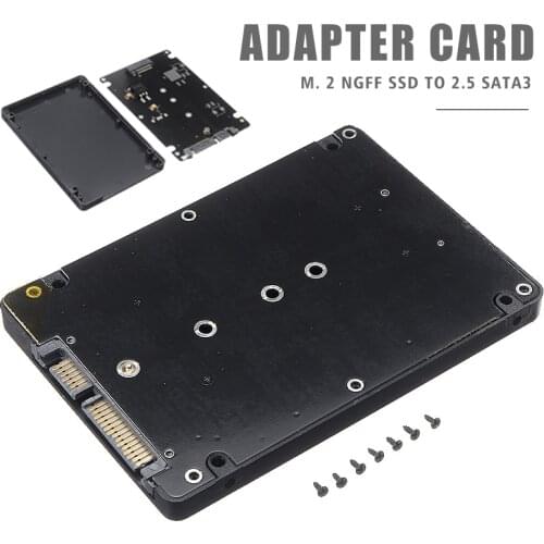 Pohiks 1pc 6Gbps High Speed M2 NGFF to SATA III Converter Portable Enclosure Converter Internal Adapter