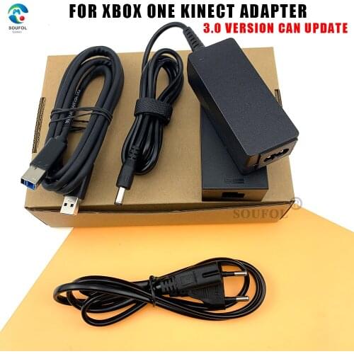 Dropshipping Kinect Adapter for Xbox One S / ONE X 3.0 Kinect Adaptor with USB EU US Plug AC Adapter for PC Windows 8//8.1/10