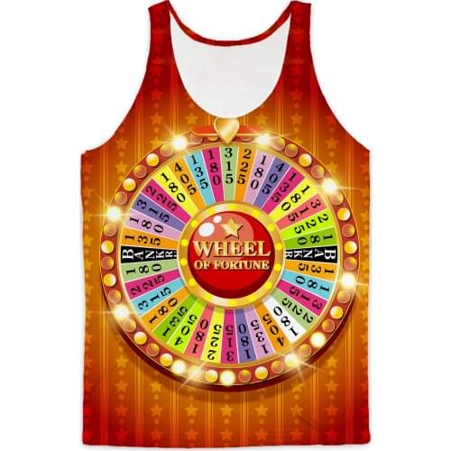 REAL American SIZE Wheel of a Fortune Sublimation Print Tank top - plus size