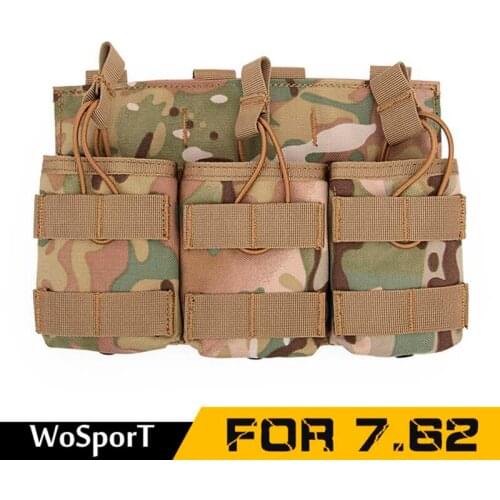 For 7.62 Single Double Triple Bag 1000D Adjustable Tactical Molle Magazine Pouch Utility Storage Bags WoSporT