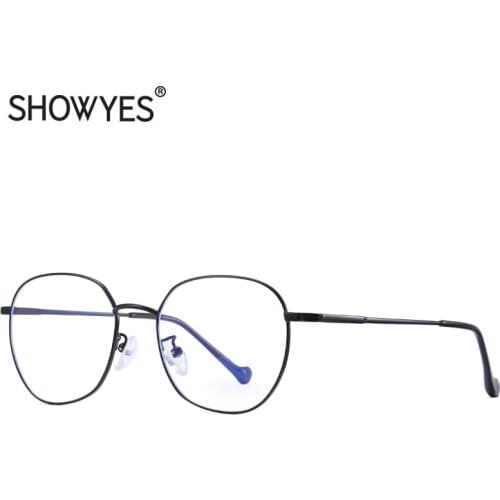 SHOWYES Women Computer Glasses Anti Blue Blocker Eyeglass Men Anti Radiation Glasses Clear Large Frame Plain Gaming Eyewear 021