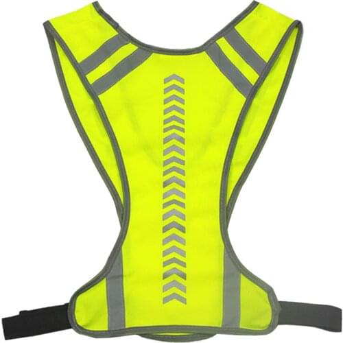 Reflective Vest Safe Jacket for Running Jogging Cycling Motorcycle Night Light Vest Bicycle Reflective Warning Vests Safety