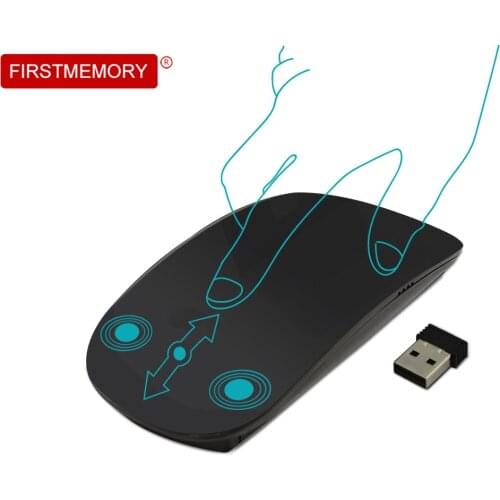 2.4GHZ Wireless Optical Mouse Arc Ultra-thin Multi-Touch Magic Mouse 1200DPI Ergonomic Gamer Mice Black For Windows Mac Laptop