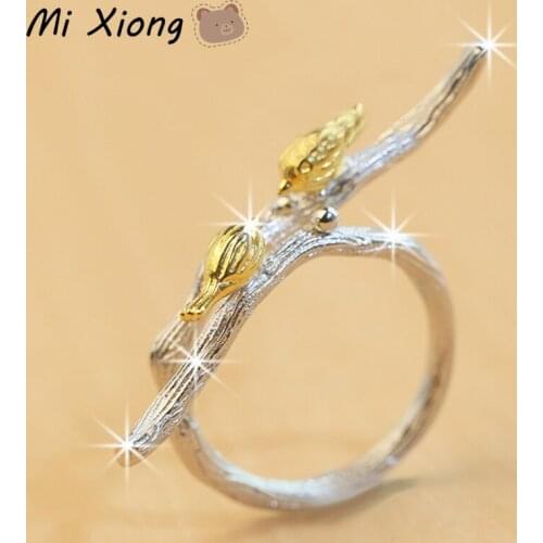 Mi Xiong Rings for Women 925 Sterling Silver Designer Original Bird Branch Craftsmanship Fine Charm Holiday Gift Brand Jewelry
