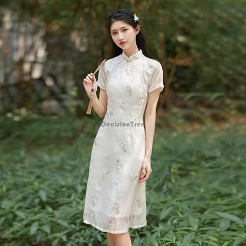 2021 chinese dress party cheongsam vintage womens wedding qipao evening dress elegant cheongsam dress retro cheongsam dress