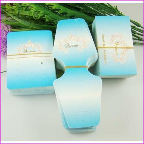 1000set /lot Wholesale Jewelry Display Card Set Custom Logo Necklace hold tag card stud earring card garment brand Tag
