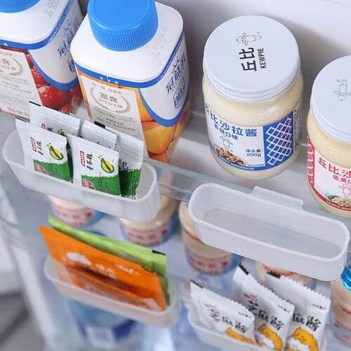 2PCS Adjustable Storage Box Kitchen Refrigerator Storage Rack Kitchen Organizer Holders Fridge Freezer Shelf Holder Organiser