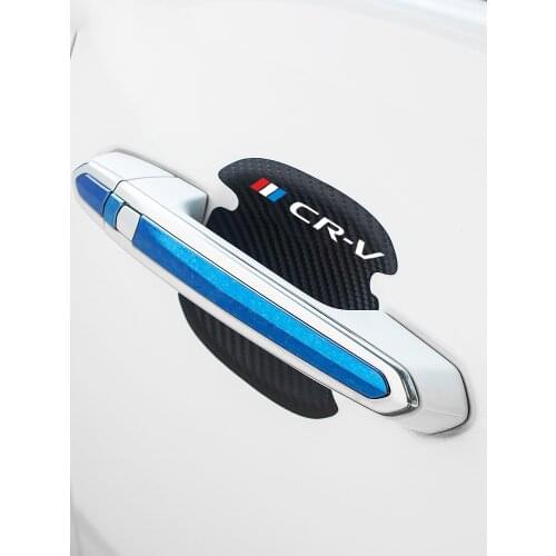 4PCS Car Accessories Car Door Handle Scratch Protection Door Handle Decal Sticker Tape Auto Decoration for honda crv CR-V