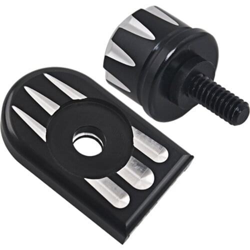 Aluminum Cut Rear Fender Seat Bolt Tab Screw Mount Knob Cover For Harley Dyna Sportster Softail Touring Motorcycle Accessories