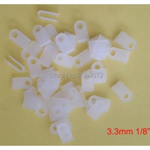 Various Size 1/8'' 100pcs White Nylon Cable Clamp Car Audio Wire Clip Hose Mounts
