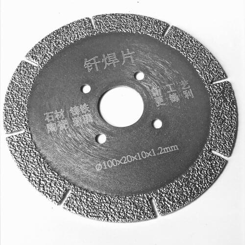 Free shipping of 1PC high quality super sharp and durable 100*20 brazed diamond saw blade for masonry steel tile cutting