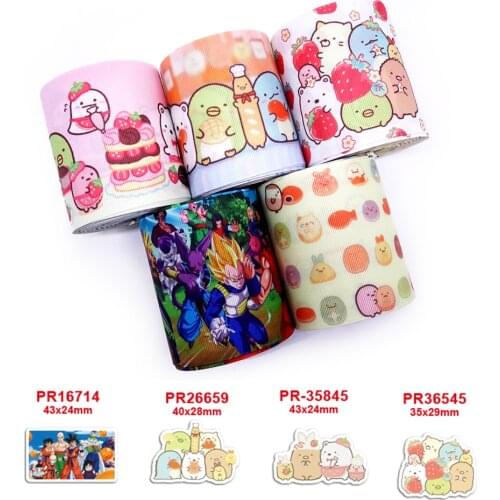 Free shipping characters printed grosgrain ribbon 37043