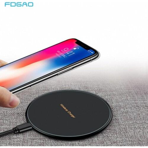FDGAO 10W Fast Qi Wireless Charger For iPhone 11 Pro XS Max XR X 8 USB Wireless Charging Pad For Samsung S9 S10 S20 Note 8 9 10