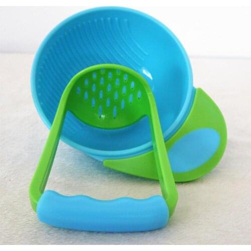 BPA Free! 100% Food Grade Toddler Fruit Food Grinding Bowl of Juice Making Hand Gear Baby Food Mash Bowl of Baby Food Mill