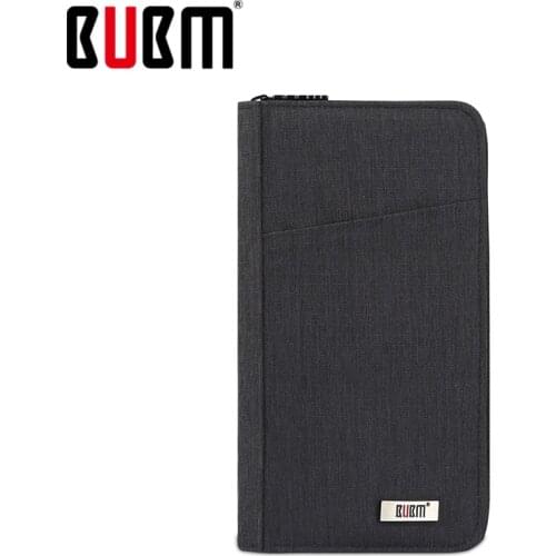 BUBM passport wallet receiving bag multifunctional certificate bag black green gray blue for travel money travel accessories