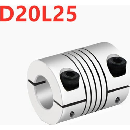 D20L25 1PCS Aluminum Alloy Stepper Motor Flexible Winding Shaft Coupling Coupler Flexible Printer Couplings