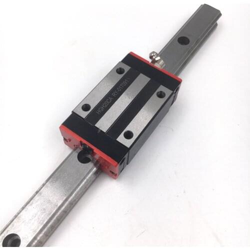 L750mm Linear Rail Guide HGR15 15mm Linear Motion Rail + 2pcs HGH15CAZAC Square Rail Block Slider Preload Accuracy Replace HIWIN