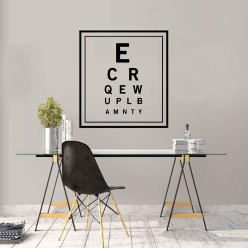 Best Selling Sample Eye Test Wall Sticker Decal Home Bedroom Wall Decoration A00384