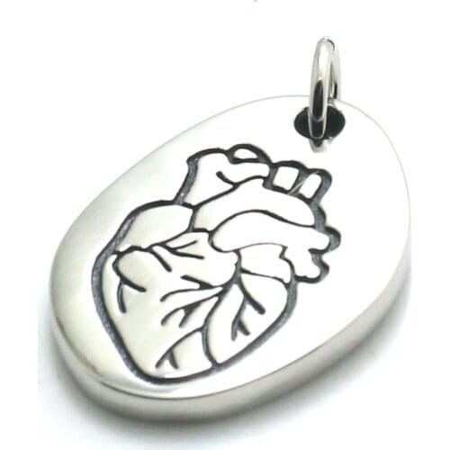 Mens 316L Stainless Steel Polishing Heart Pendant Newest