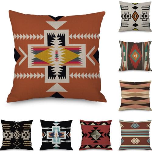 2021 Ethnic Style Geometric Cushion Cover for Sofa Car Office Home Decor Pillow Case Outdoor Camping Throw Pillow Cover 45x45cm