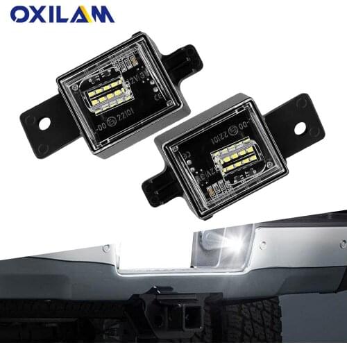 OXILAM 2x Number License Plate Lights LED Bulb Canbus Error Free Car Lamp For 2014-2020 Chevrolet Silverado 1500LD 2500HD 3500H