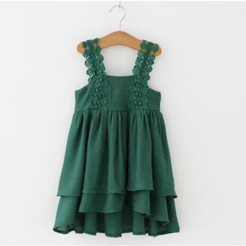 Free Shipping 2019 Summer New Girls Navy Fan Sleeveless Dress Childrens college wind school uniforms Kids Clothing Cotton Bow