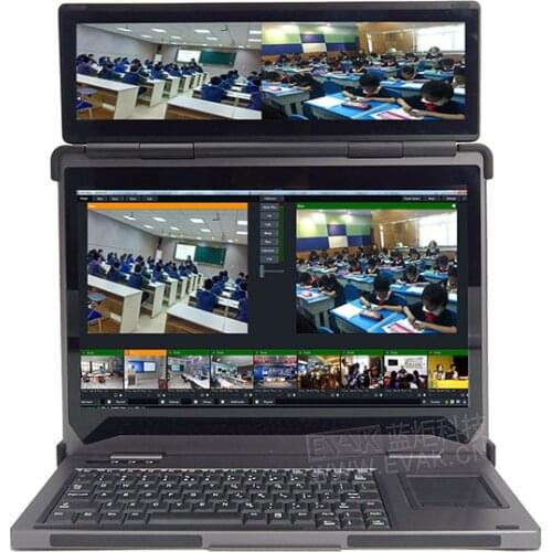 Down-turning recording and broadcasting all-in-one can expand the chassis HD dual-screen live host