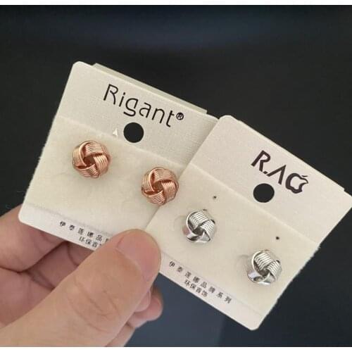 SALE 50% Off Fashion Earring For Women Boho Jewelry Silver Color Birthday Gift Ladies Stud Knot Design Earrings For Women