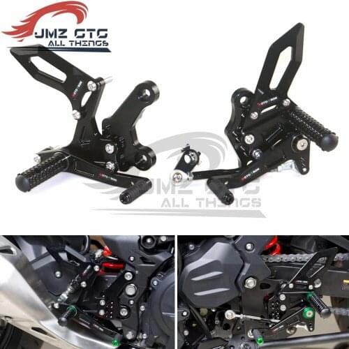 MOTO-TRON Motorcycle CNC Adjustable Rear Set Rearsets Footrest Foot Rest For KAWASAKI Ninja400 2018-2020 & Z400 2019-2020