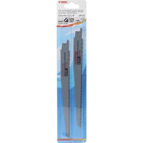 2pcs High Carbon Steel 6TPI 200mm Reciprocating Saw Blade For Cutting Metal Wood 'lrz