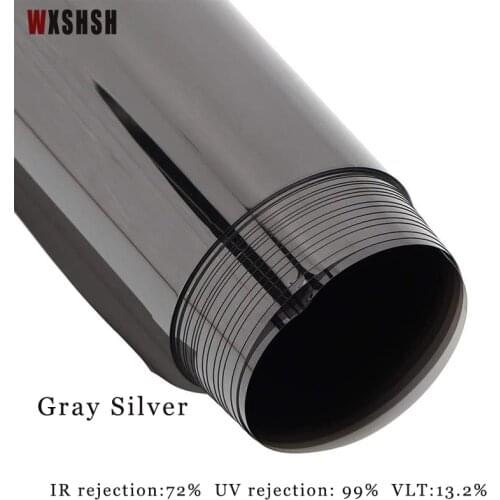 Gray And Silver Sunscreen Window Film Self-Adhesive Heat Control One Way Mirror Drop-Shipping Privacy Protection UV-Proof Film